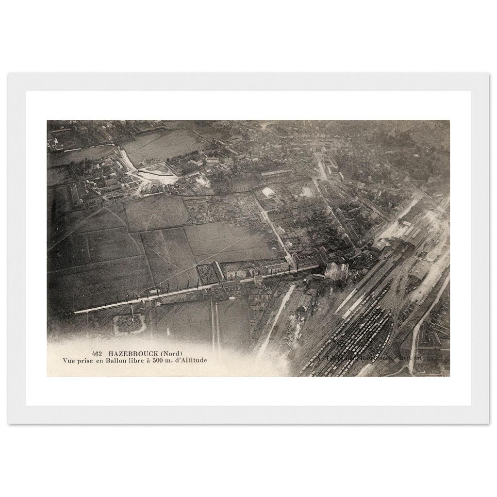 Hazebrouck (Nord)-Vue prise en ballon libre a 500m d'altitude