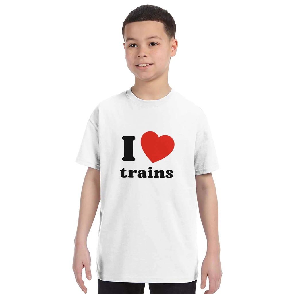 T-shirt  "I Love Trains" Enfant