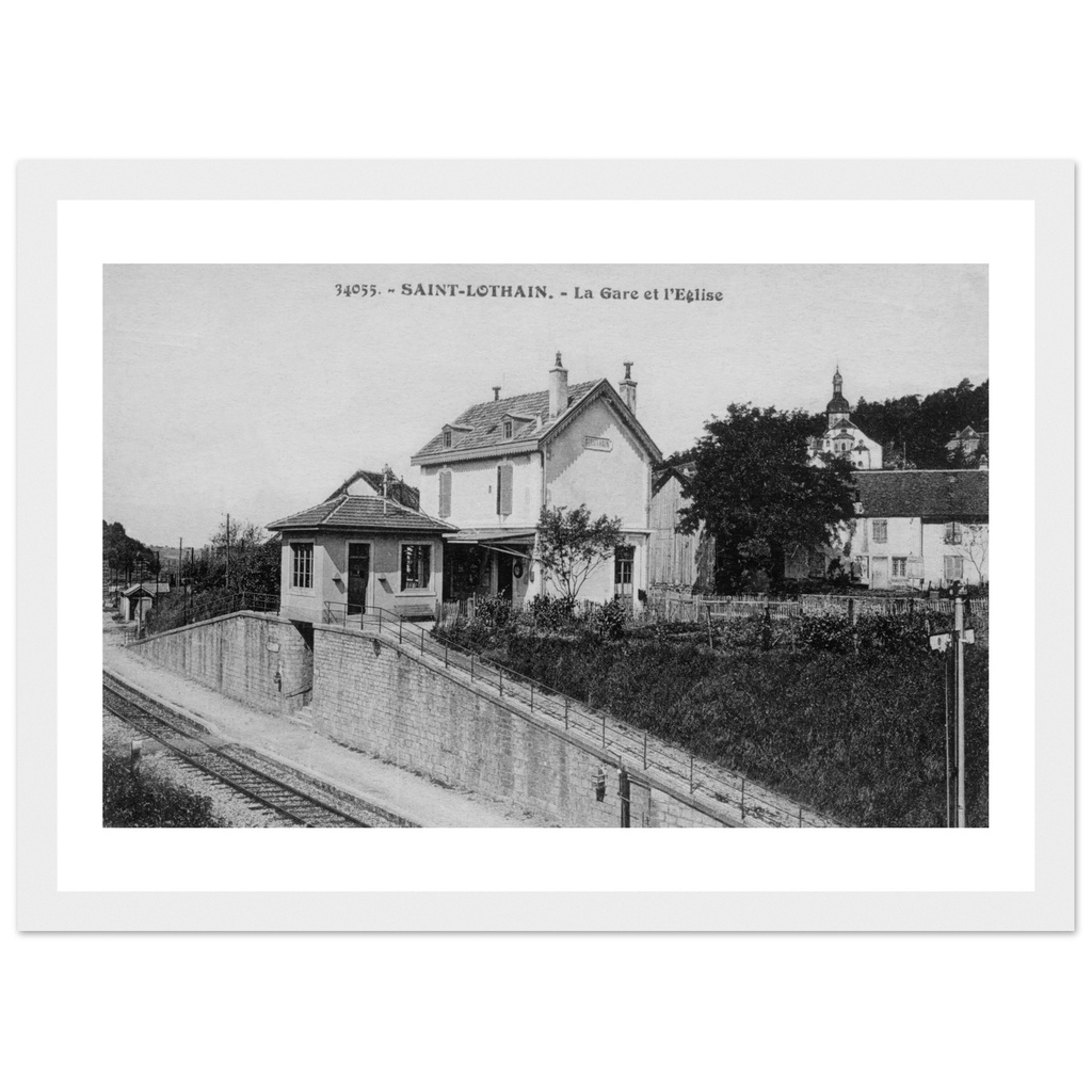 Saint-Lothain - la Gare et l'eglise