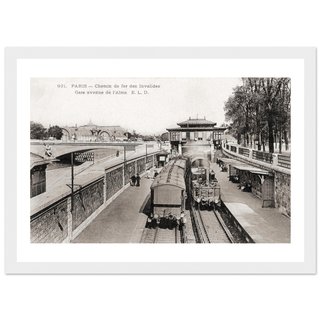 Chemin de fer des Invalides - Gare avenue de l'Alma