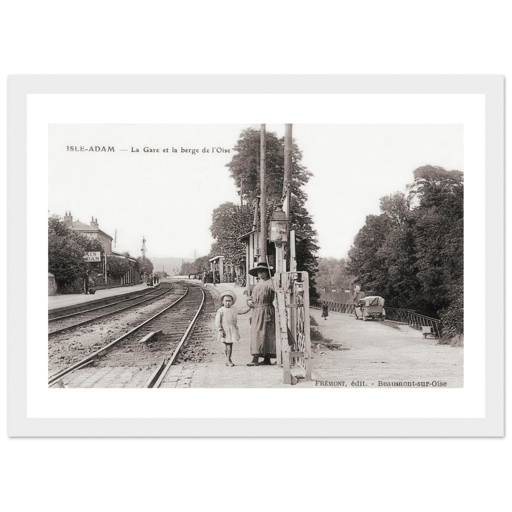 Isle-Adam - La Gare et la berge de L'Oise