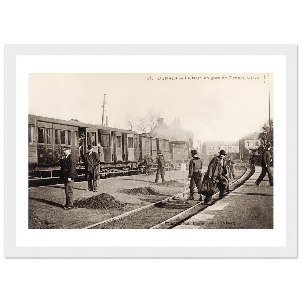 Denain-  Le train en gare de Denain-Mines