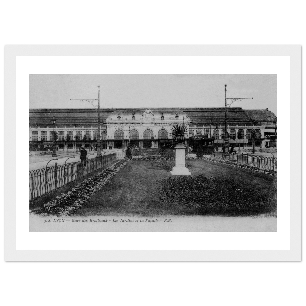 la Gare des Brotteaux, les Jardins et la facade