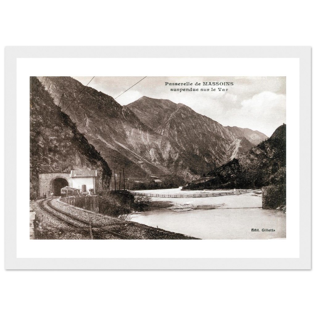 Massoins - Passerelle de Massoins (Suspendue sur le Var)