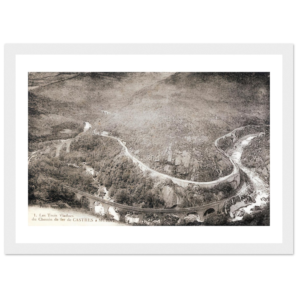 Castres - Murat - Chemin de fer - Les trois viaducs