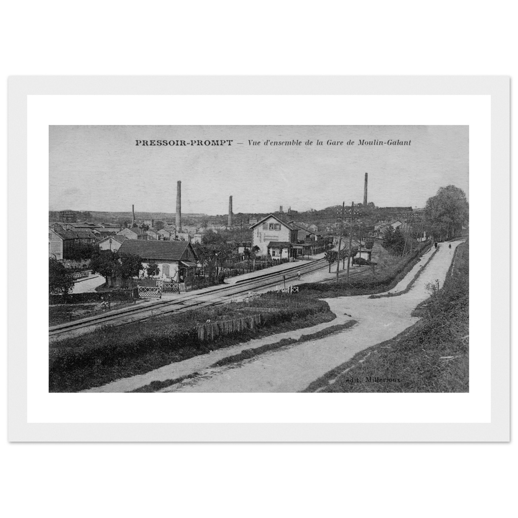 Pressoir prompt - Essonne - Ile de France - France      Vue d ensemble de la Gare de Moulin Galant