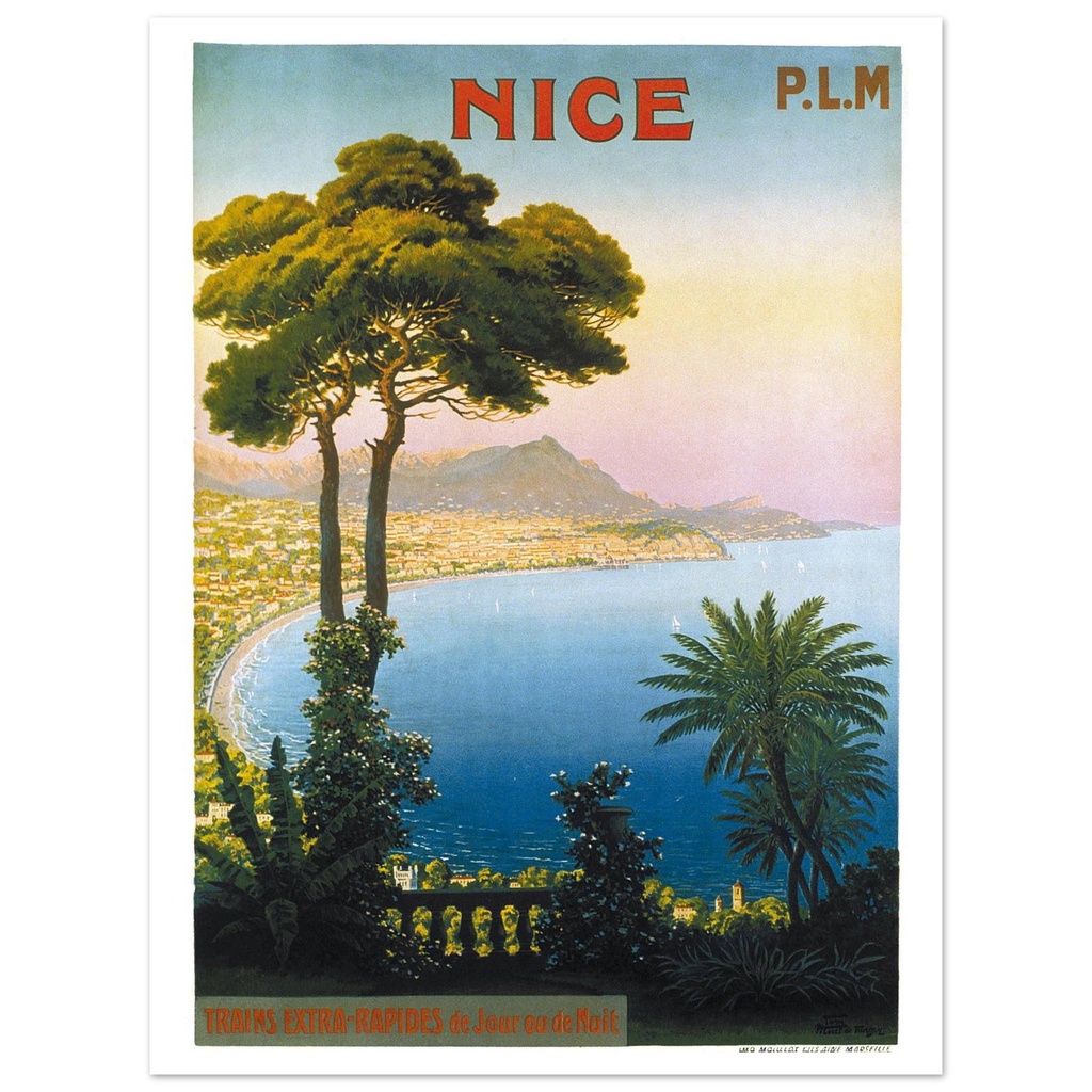 Nice corniche avec arbre