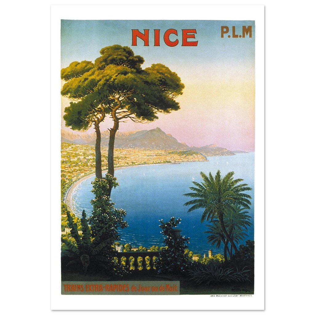 Nice corniche avec arbre