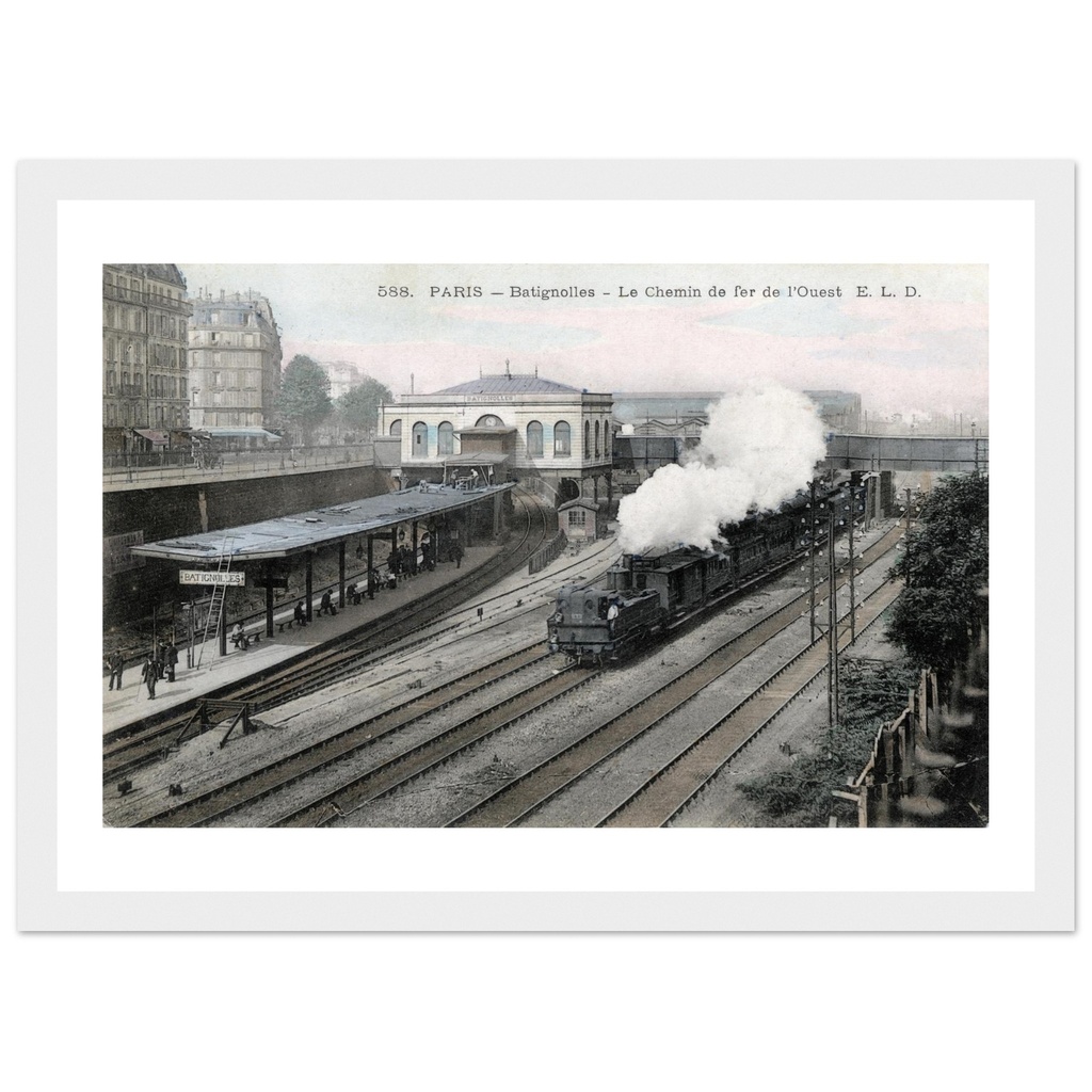Paris - la gare des Batignolles, chemin de fer de l'ouest