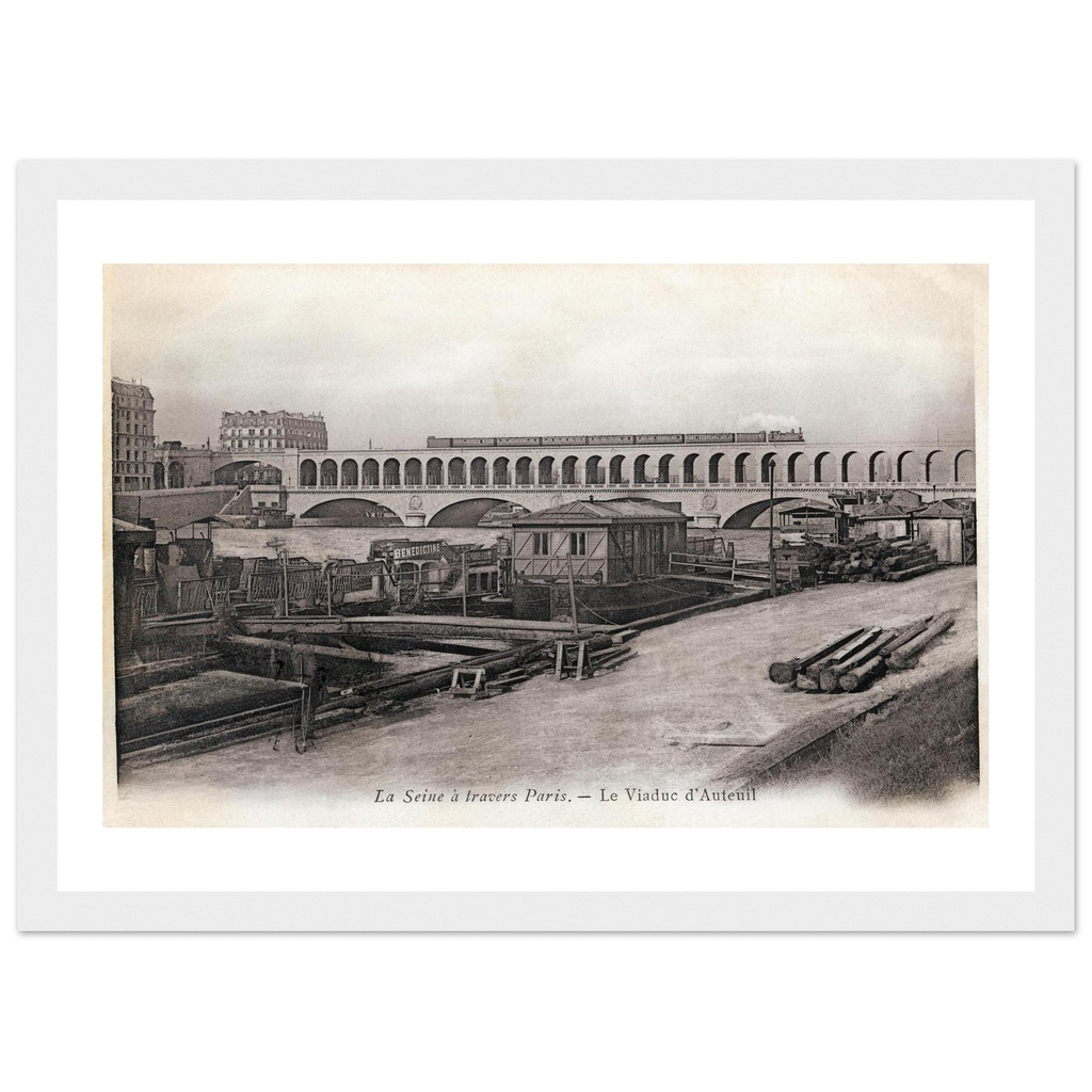 La seine a travers Paris - Le viaduc d'Auteuil