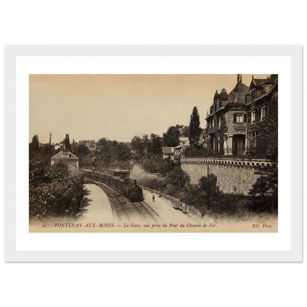 Fontenay-aux-Roses - Gare, vue prise du Pont du Chemin de Fer