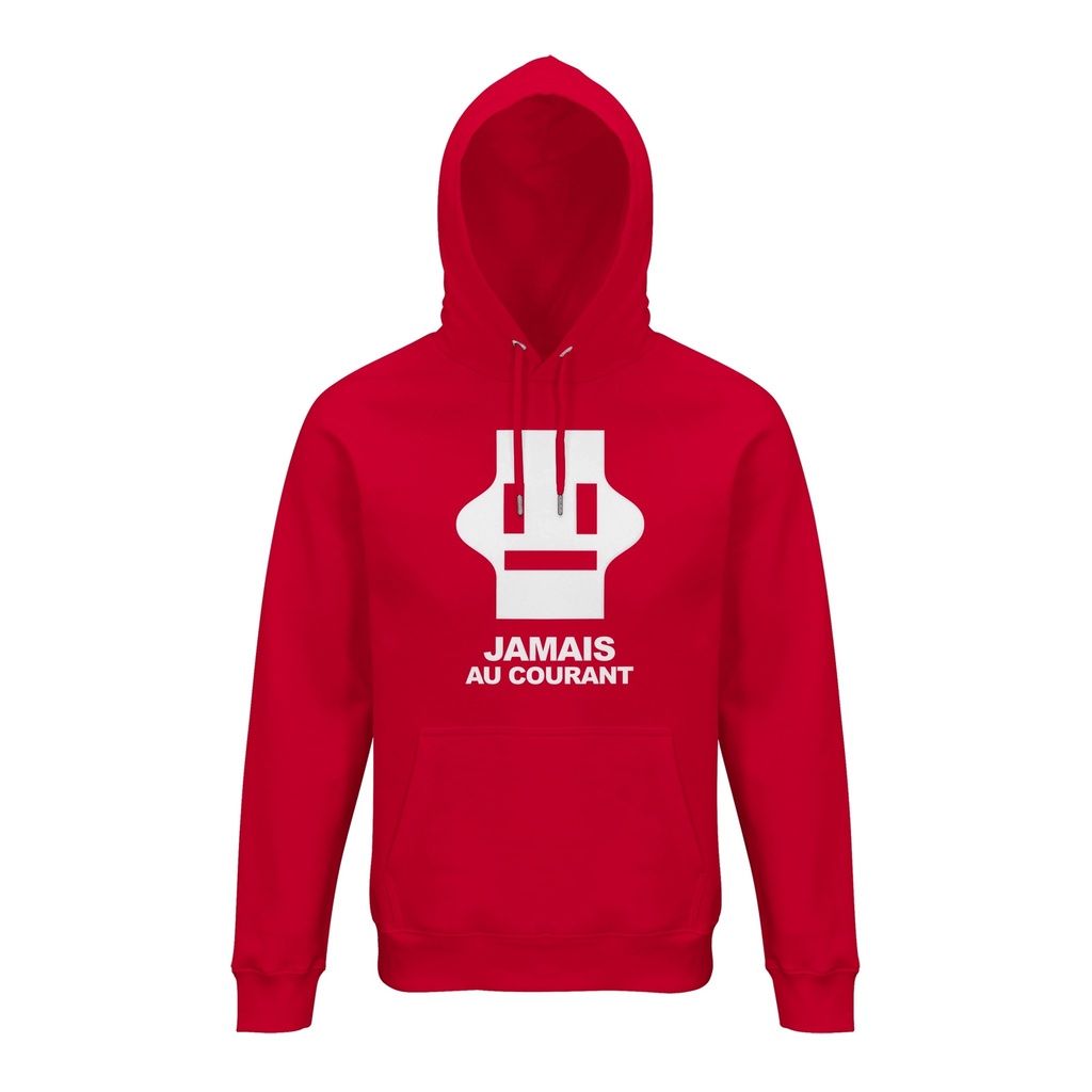 Sweat à capuche signalisation ferroviaire "Jamais au courant"