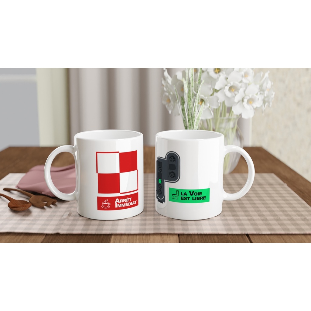 Mug signalisation "Arrêt - la voie est libre"