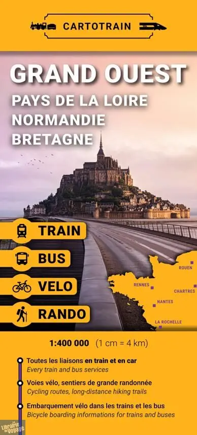 Cartotrain - FRANCE GRAND OUEST en train+bus