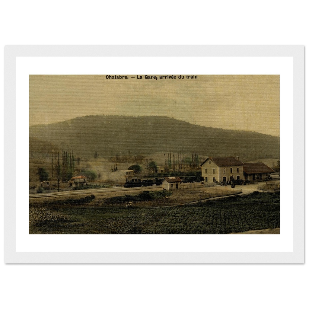 Chalabre - La Gare arrivee du train