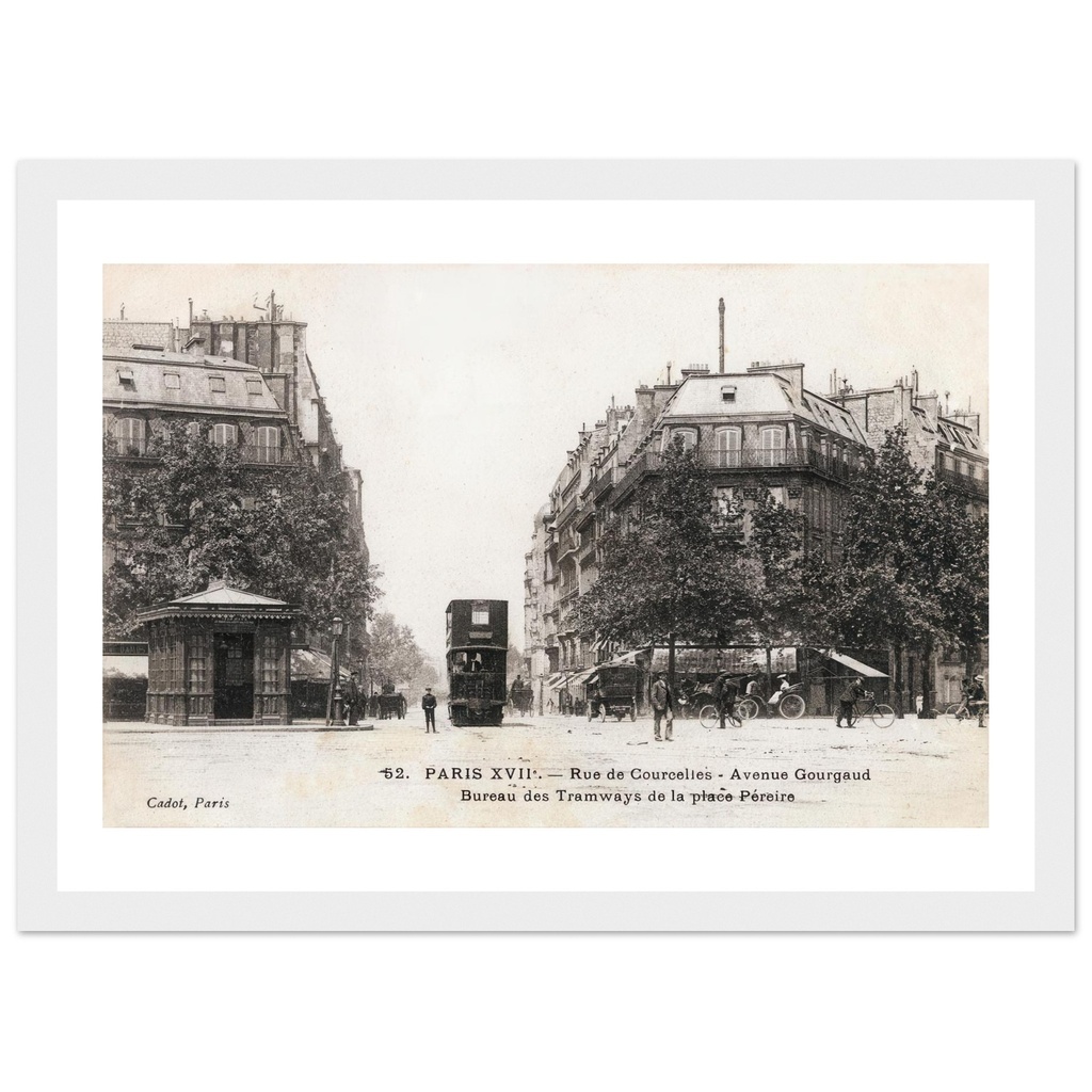 XVII rue de Courcelles, avenue Gourgaud, Bureau des tamways de la place Péreire