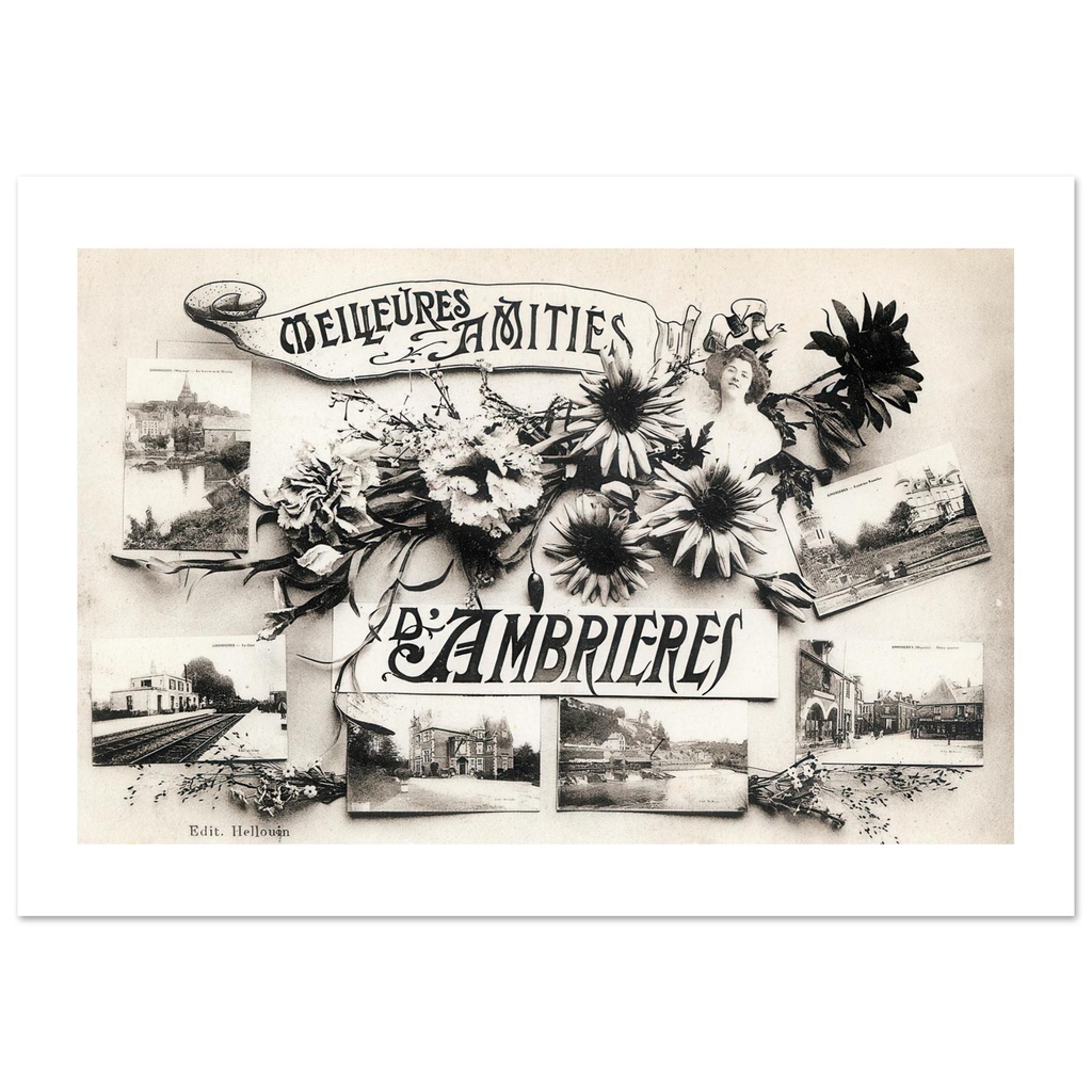 Ambrières - Carte souvenir - Illustration