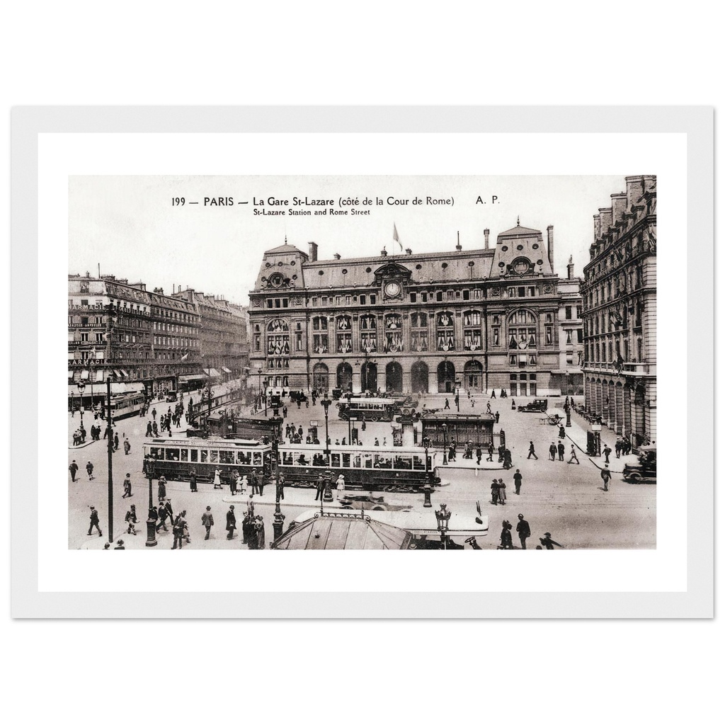 La gare St lazare - Cote de la cours de Rome