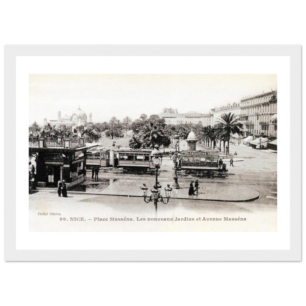 Nice - Place Massena - Les Nouveaux jardins et Avenue Massena