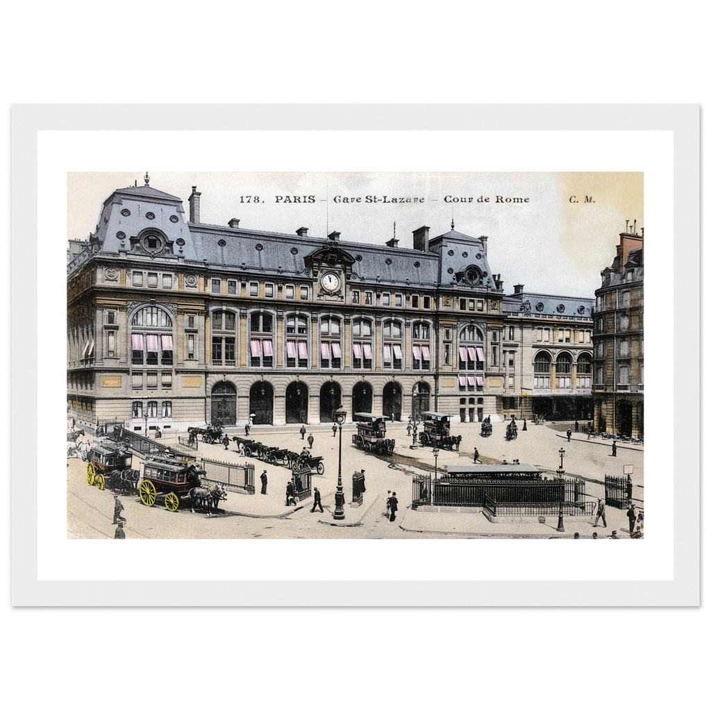 Paris - gare st Lazare -( Cours de Rome