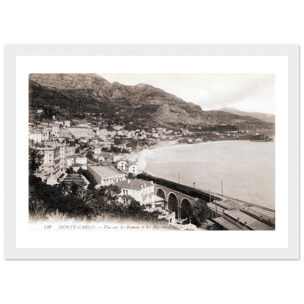Monte Carlo - Alpes Maritimes - PACA - France     Vue sur ST Roman et les Bas Moulins