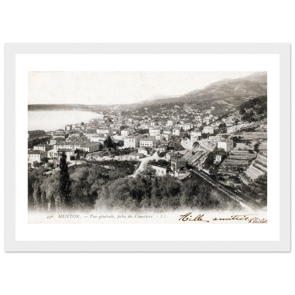 Menton - Vue generale, prise du Cimetiere