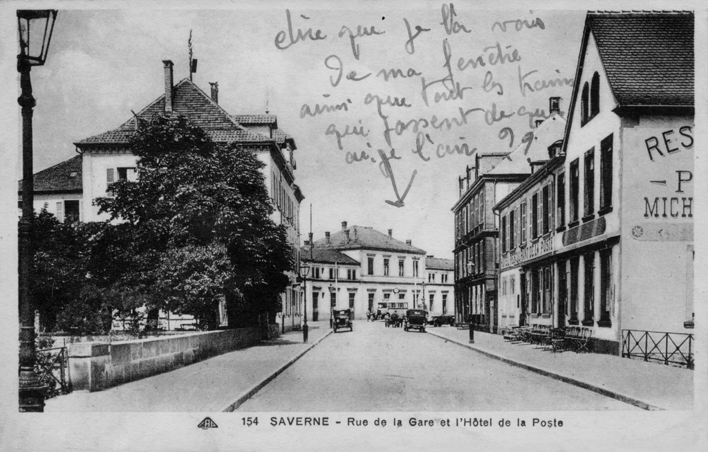 Saverne - Rue de la gare et Hotel de la Poste