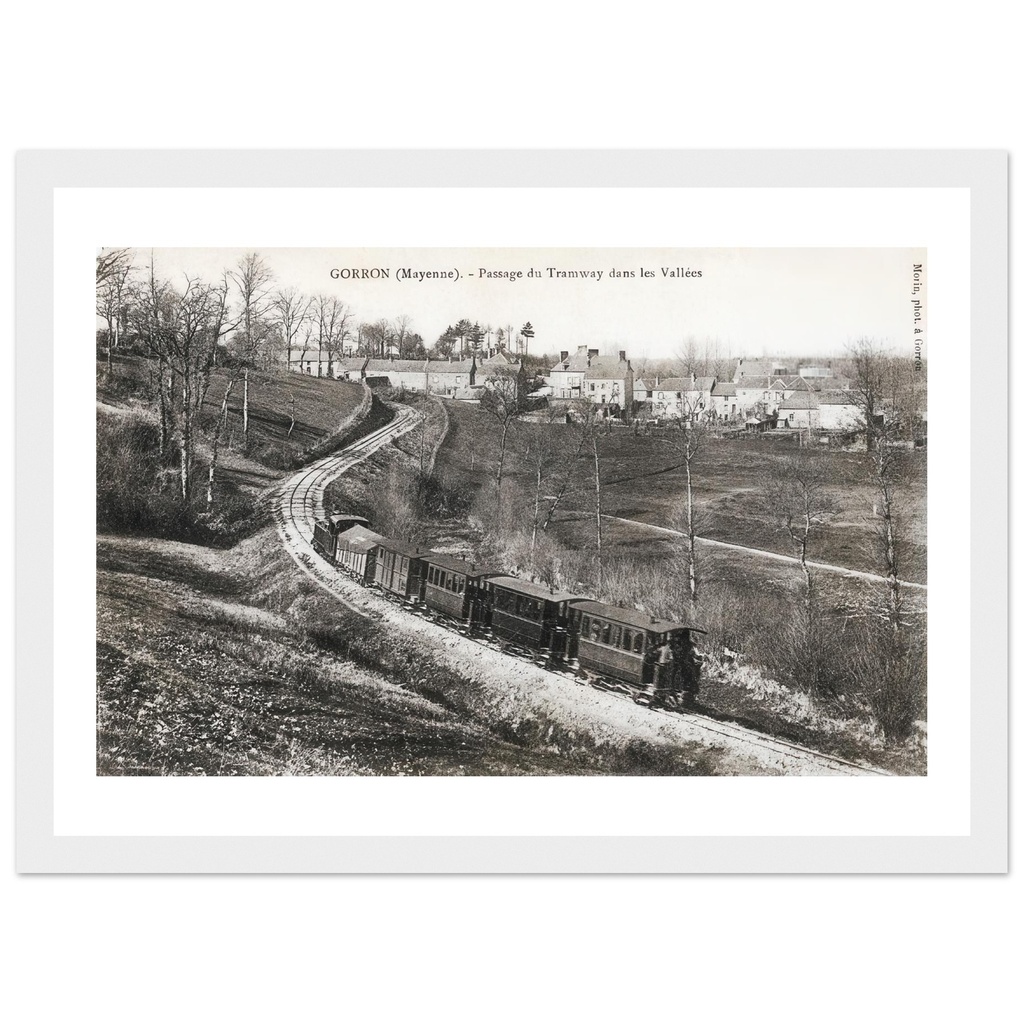 Gorro (Mayenne) -Passage du tramway dans les Vallees
