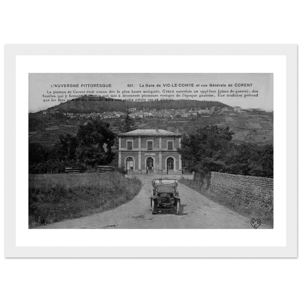 Vic-le-Comte - La Gare de Vic-le-Comte et vue générale de Corent