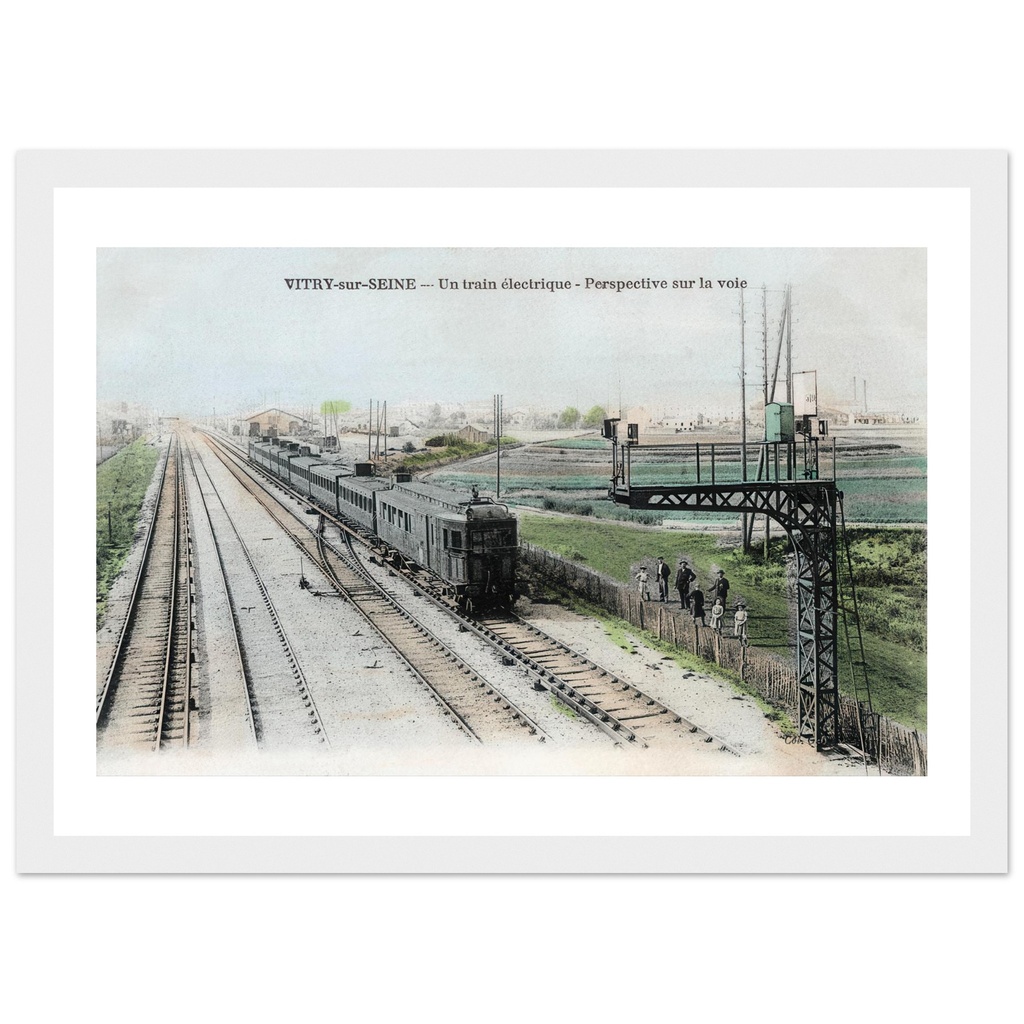 Vitry-sur-Seine - Un train electrique - Perspectives sur la voie