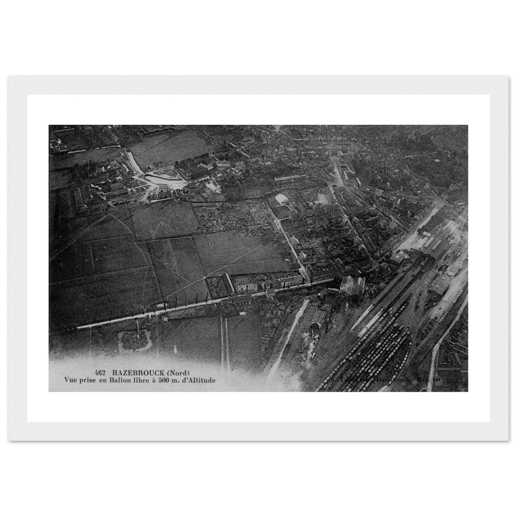 Hazebrouck - Vue prise en ballon libre a 500 m d altitude