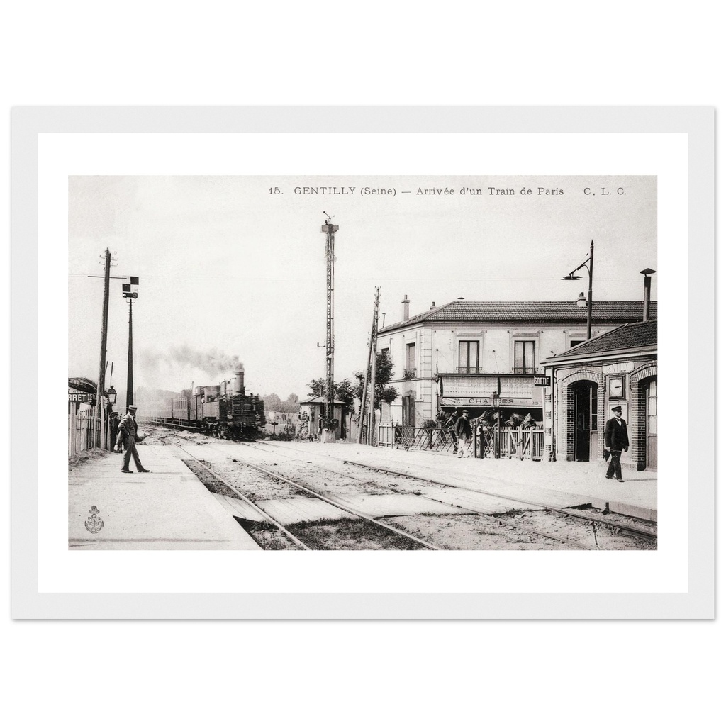 Gentilly (Seine) - Arrivee d'un train de Paris