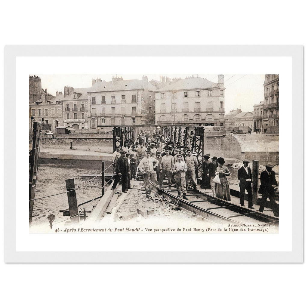 Nantes - Apres l'ecroulement du Pont Maudit