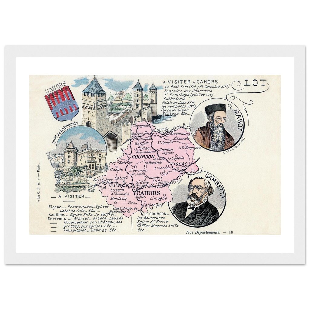Lot - Carte du Departement