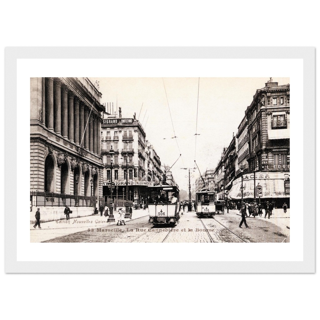 Marseille - La Cannebiere et la Bourse