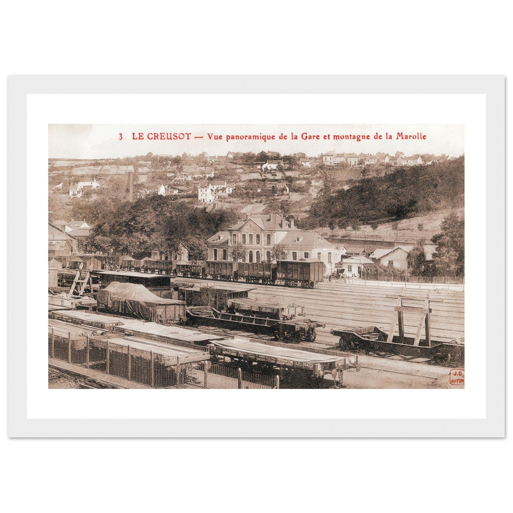 Le Creusot - Vue Panoramique de la Gare et et de la  montagne de la Marolle