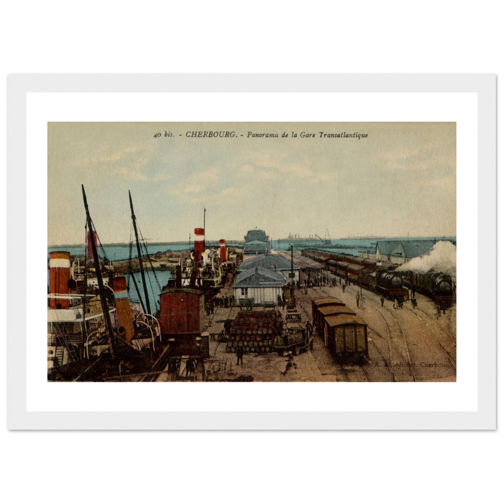 Cherbourg - Panorama de la gare transatlantique