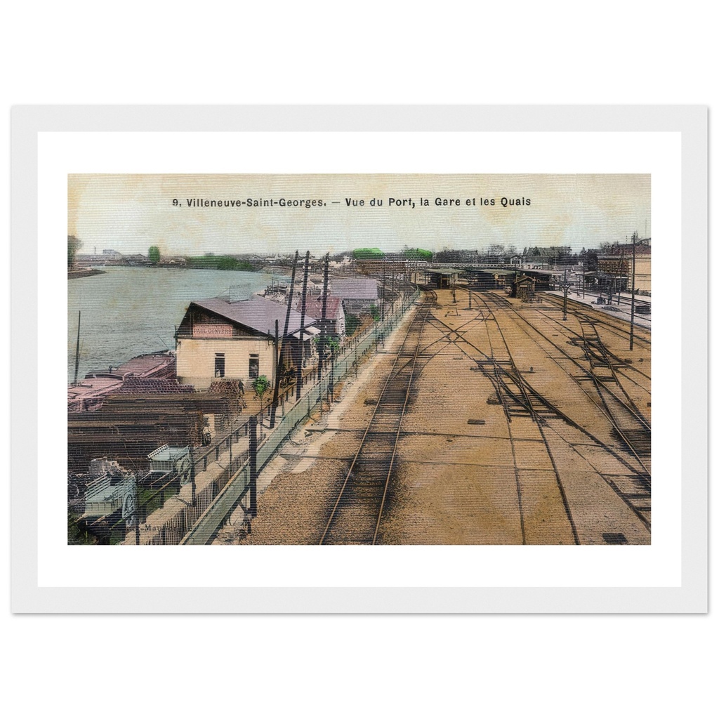 Villeneuve-Saint-Georges - Vue du Port, la Gare, et les Quais