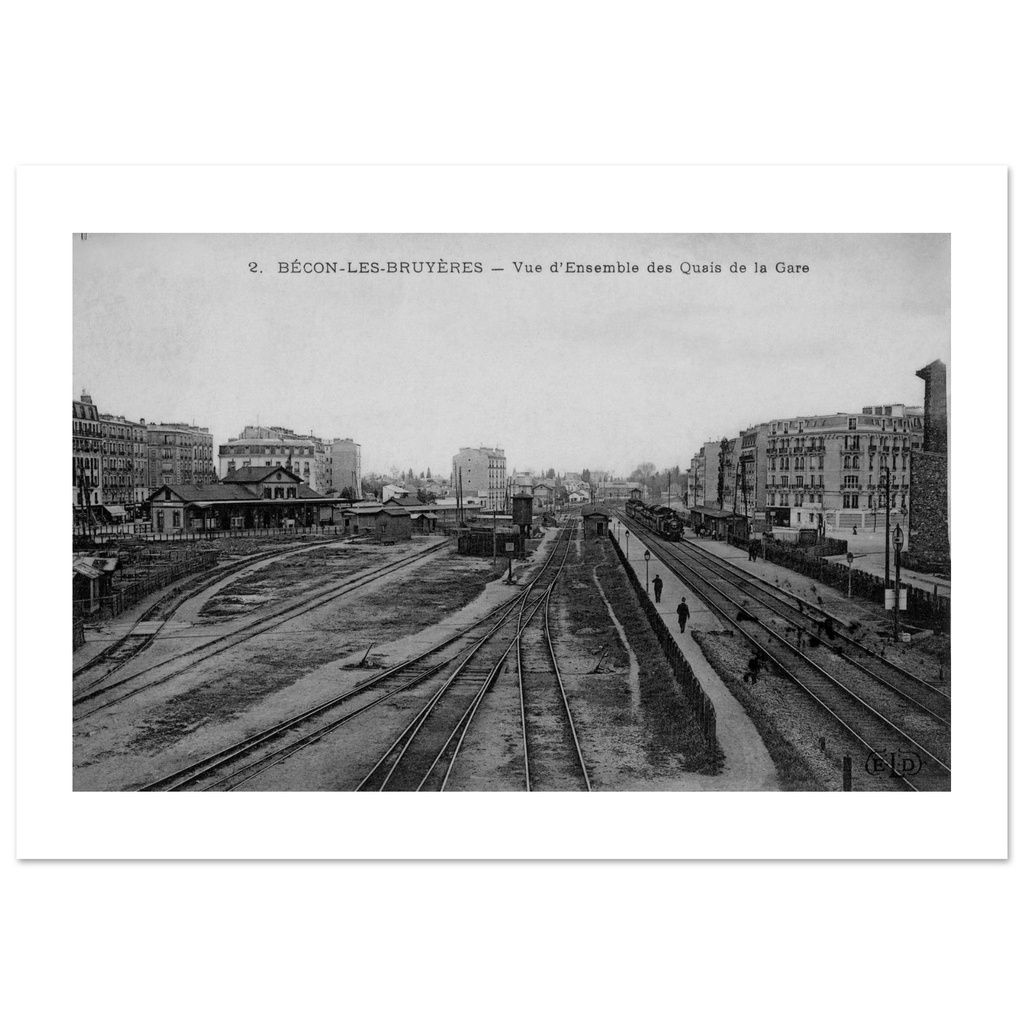 Bécon-les-Bruyères - La Gare, vue d'ensemble des quais