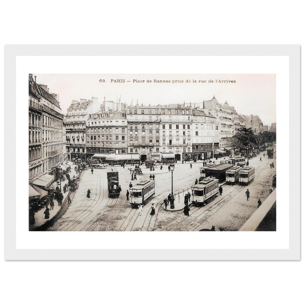 Paris - Place de Rennes Pris de la rue de l 'arrivee