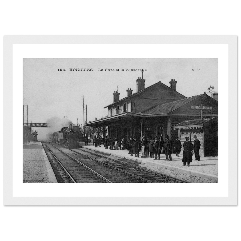 Houilles - La gare et la passerelle
