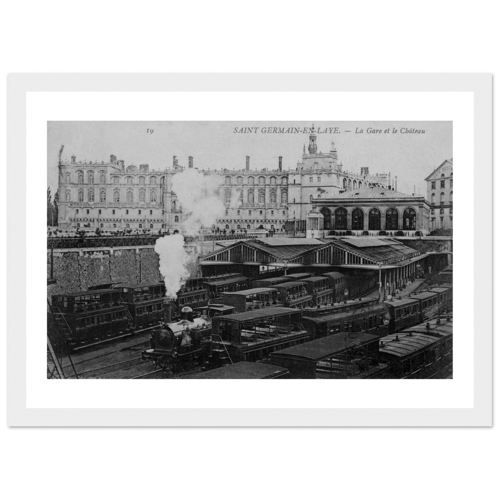 Saint-Germain-en-Laye - La gare et le jardin anglais (vue prise du château)