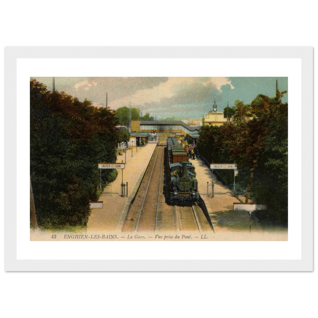 Enghien les Bains - La GAre vue prise du Pont