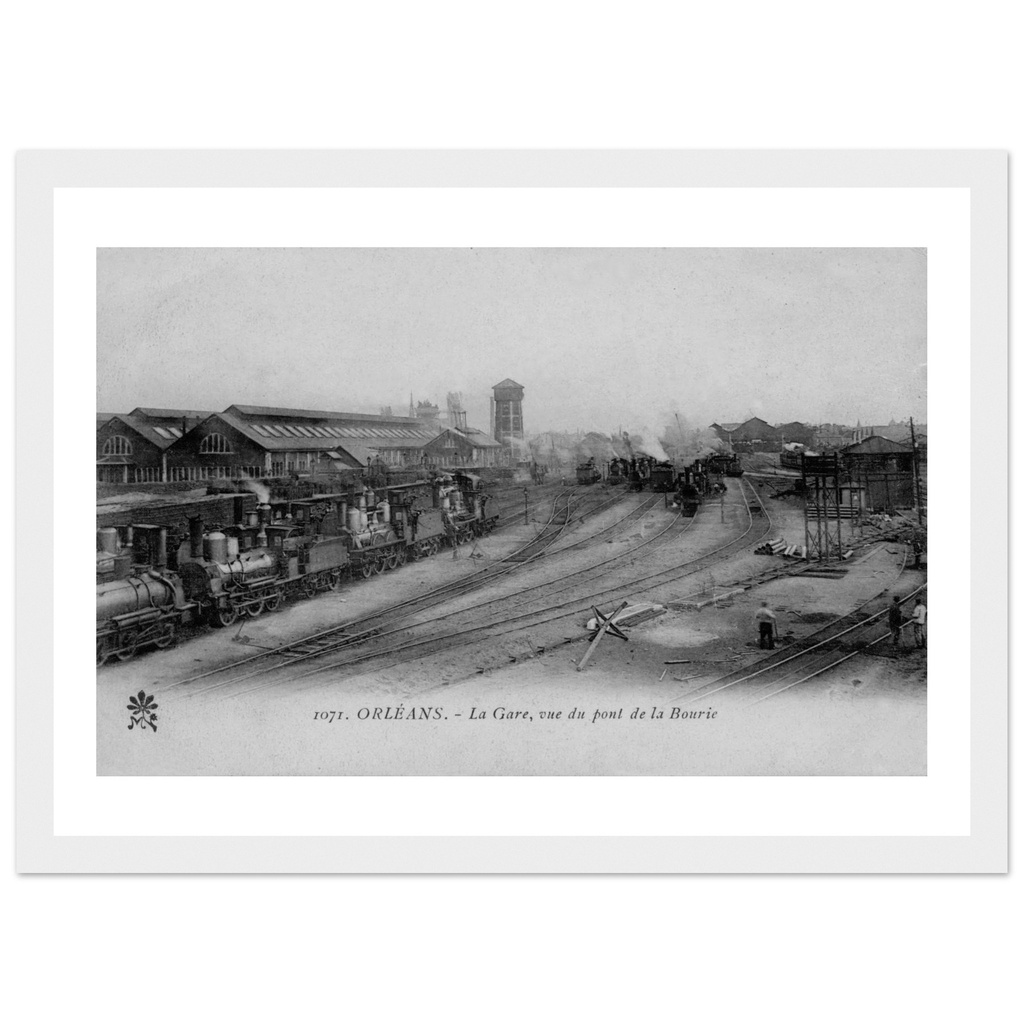 Orleans - la Gare, vue du pont de la Bourie