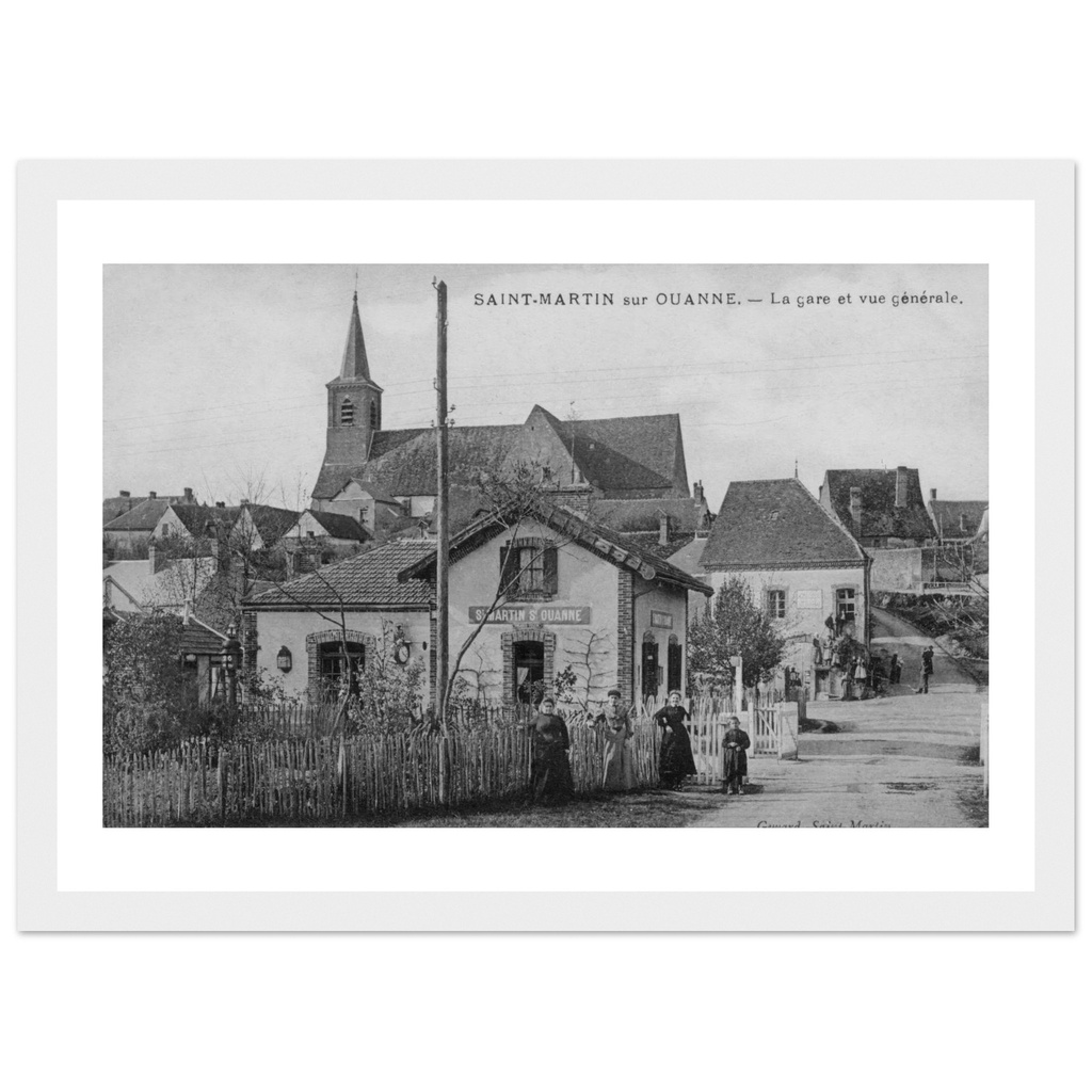 Saint-Martin-sur-Ouanne - la Gare et vue generale