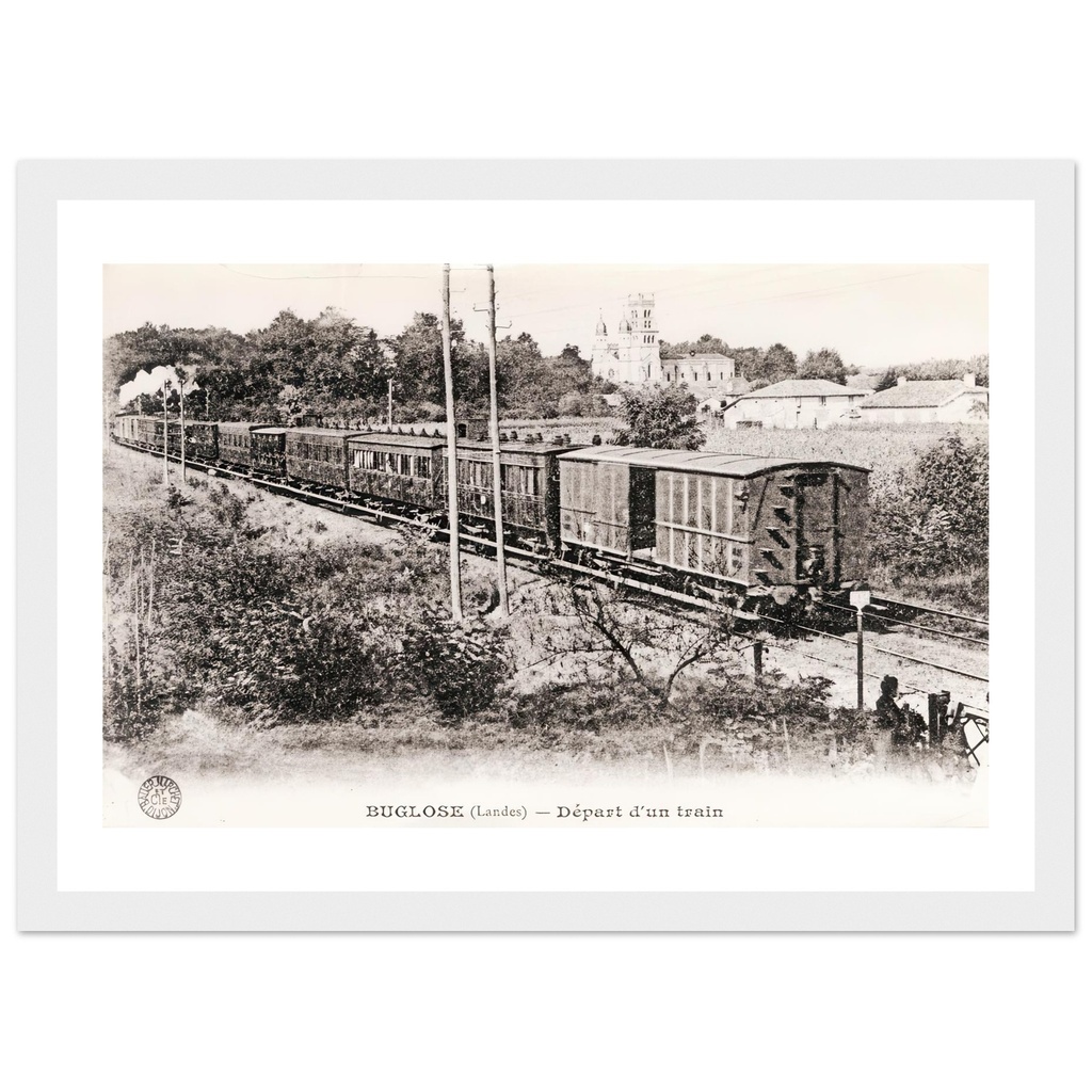Buglose (Lande) - Départ d'un train