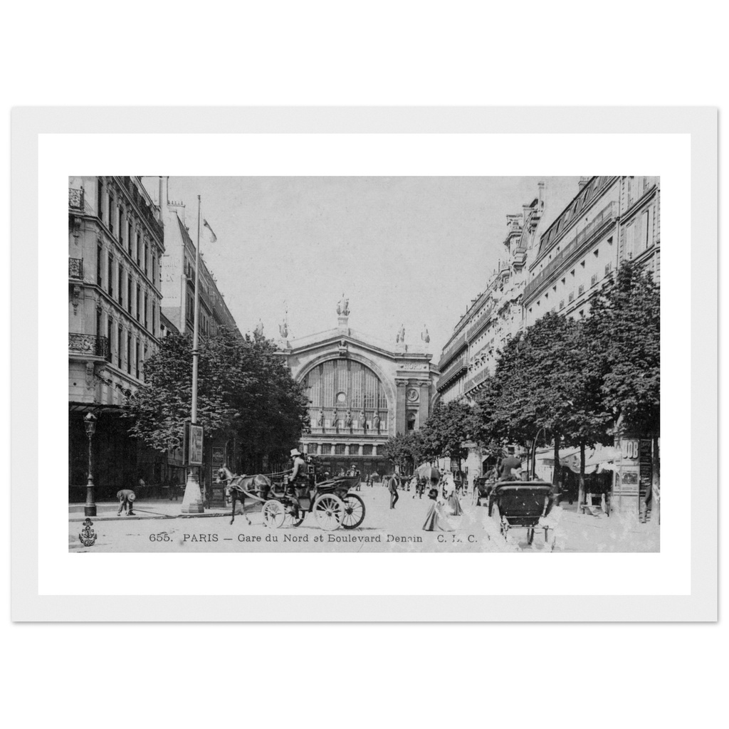Paris : La gare du nord et boulevard Denain