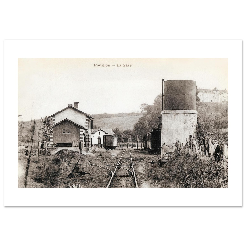 Pouillon - la gare du tramway de Chalosse et Bearn vers 1924