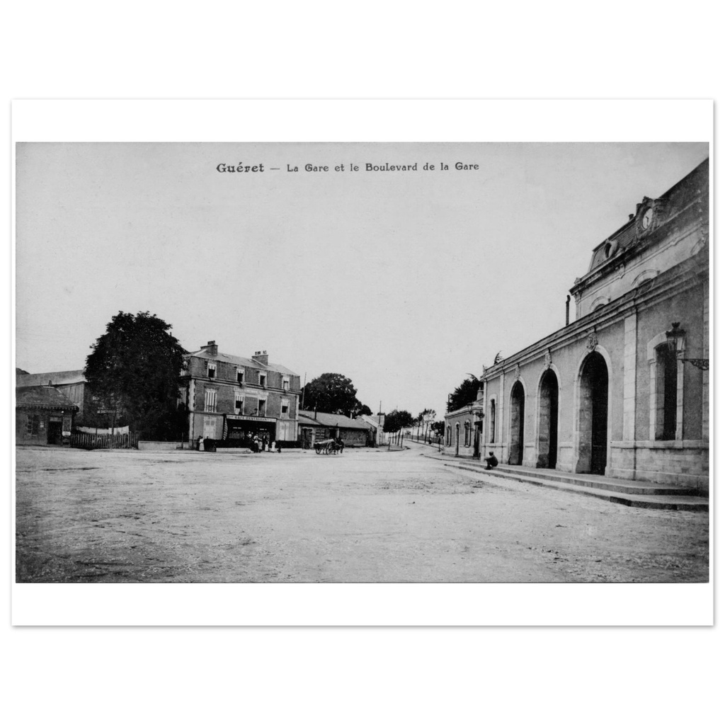 Guéret - la Gare et le boulevard de la Gare