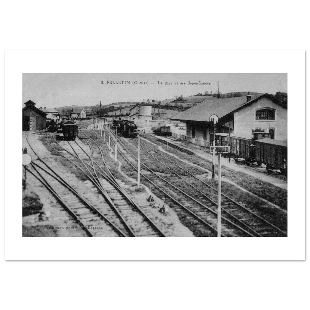 Felletin - La Gare et ses dependances